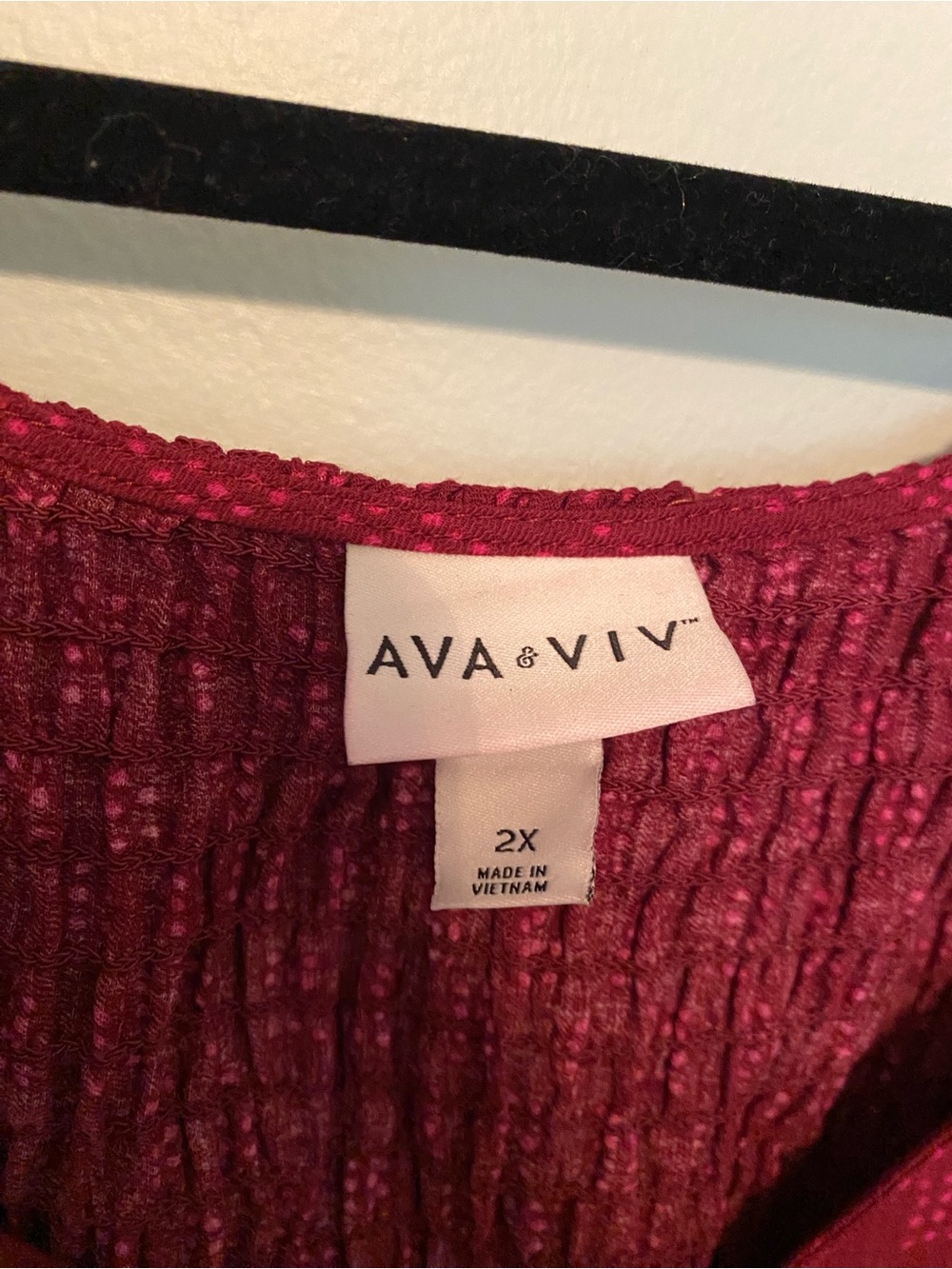 Ava & Viv Wine Red Short Flutter Sleeve Dress - Picture 3 of 7
